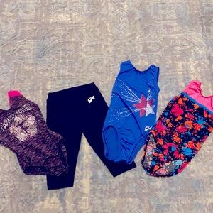 Lot Child Medium (CM) GK Crop Pants and Leotards